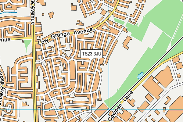 TS23 3JU map - OS VectorMap District (Ordnance Survey) TS23 3JU map - OS VectorMap District (Ordnance Survey)