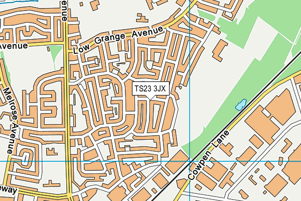 TS23 3JX map - OS VectorMap District (Ordnance Survey) TS23 3JX map - OS VectorMap District (Ordnance Survey)