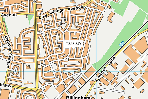 TS23 3JY map - OS VectorMap District (Ordnance Survey) TS23 3JY map - OS VectorMap District (Ordnance Survey)