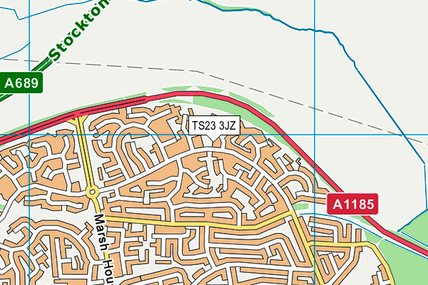 TS23 3JZ map - OS VectorMap District (Ordnance Survey) TS23 3JZ map - OS VectorMap District (Ordnance Survey)
