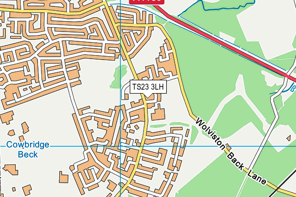 TS23 3LH map - OS VectorMap District (Ordnance Survey) TS23 3LH map - OS VectorMap District (Ordnance Survey)