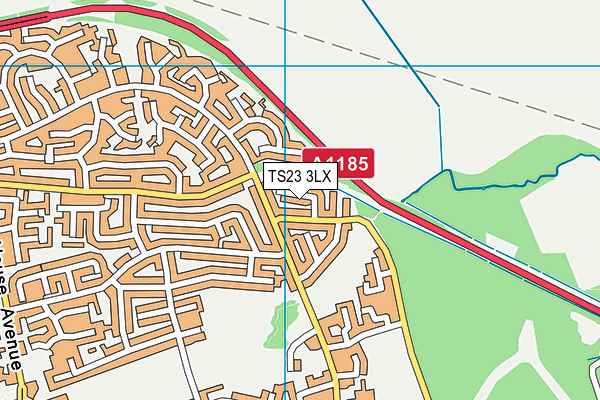 TS23 3LX map - OS VectorMap District (Ordnance Survey) TS23 3LX map - OS VectorMap District (Ordnance Survey)