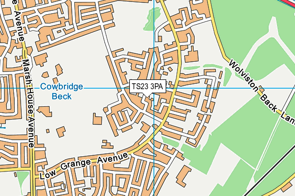 TS23 3PA map - OS VectorMap District (Ordnance Survey) TS23 3PA map - OS VectorMap District (Ordnance Survey)