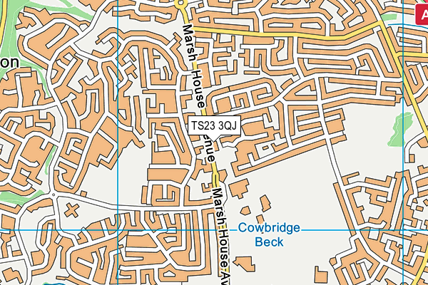TS23 3QJ map - OS VectorMap District (Ordnance Survey) TS23 3QJ map - OS VectorMap District (Ordnance Survey)