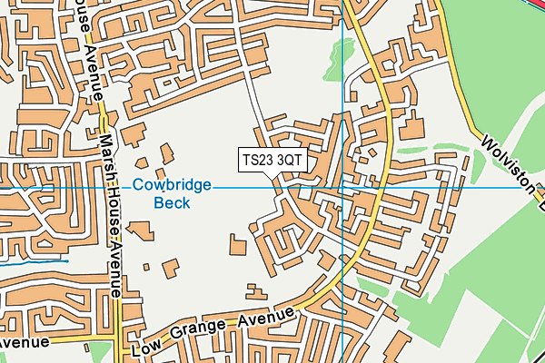 TS23 3QT map - OS VectorMap District (Ordnance Survey) TS23 3QT map - OS VectorMap District (Ordnance Survey)