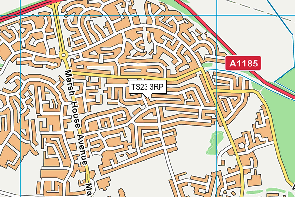 TS23 3RP map - OS VectorMap District (Ordnance Survey) TS23 3RP map - OS VectorMap District (Ordnance Survey)