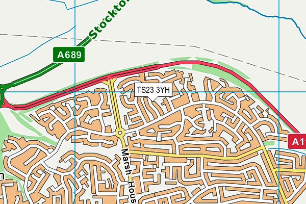 TS23 3YH map - OS VectorMap District (Ordnance Survey)