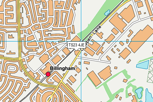 TS23 4JE map - OS VectorMap District (Ordnance Survey) TS23 4JE map - OS VectorMap District (Ordnance Survey)