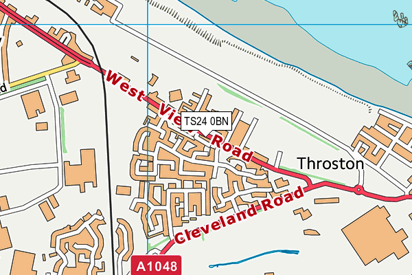 TS24 0BN map - OS VectorMap District (Ordnance Survey)