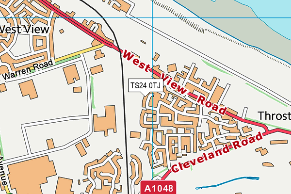 TS24 0TJ map - OS VectorMap District (Ordnance Survey)