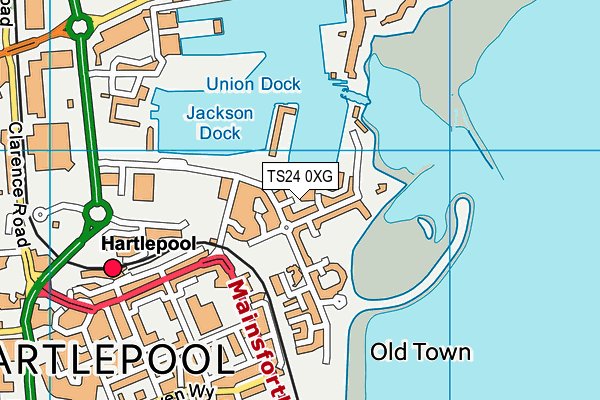 TS24 0XG map - OS VectorMap District (Ordnance Survey) TS24 0XG map - OS VectorMap District (Ordnance Survey)