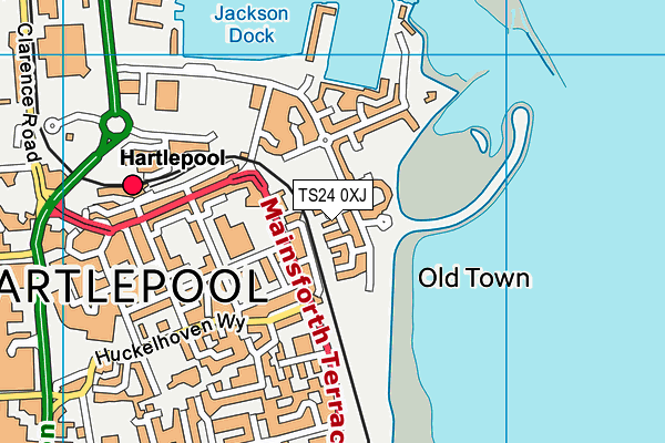 TS24 0XJ map - OS VectorMap District (Ordnance Survey) TS24 0XJ map - OS VectorMap District (Ordnance Survey)