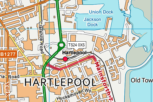 TS24 0XS map - OS VectorMap District (Ordnance Survey) TS24 0XS map - OS VectorMap District (Ordnance Survey)