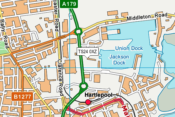 TS24 0XZ map - OS VectorMap District (Ordnance Survey) TS24 0XZ map - OS VectorMap District (Ordnance Survey)