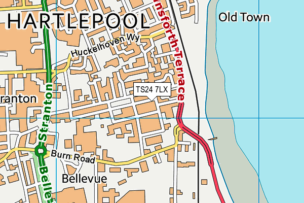 TS24 7LX map - OS VectorMap District (Ordnance Survey) TS24 7LX map - OS VectorMap District (Ordnance Survey)