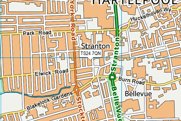 TS24 7QN map - OS VectorMap District (Ordnance Survey) TS24 7QN map - OS VectorMap District (Ordnance Survey)