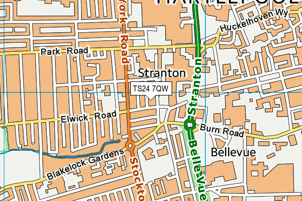TS24 7QW map - OS VectorMap District (Ordnance Survey) TS24 7QW map - OS VectorMap District (Ordnance Survey)