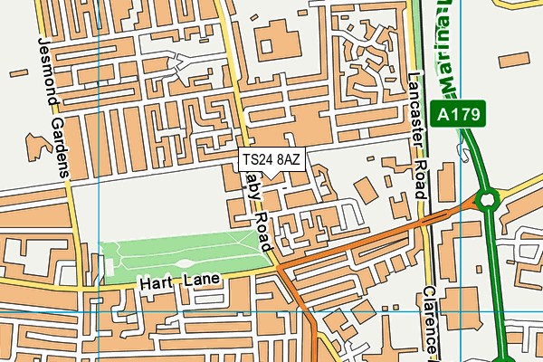 TS24 8AZ map - OS VectorMap District (Ordnance Survey) TS24 8AZ map - OS VectorMap District (Ordnance Survey)