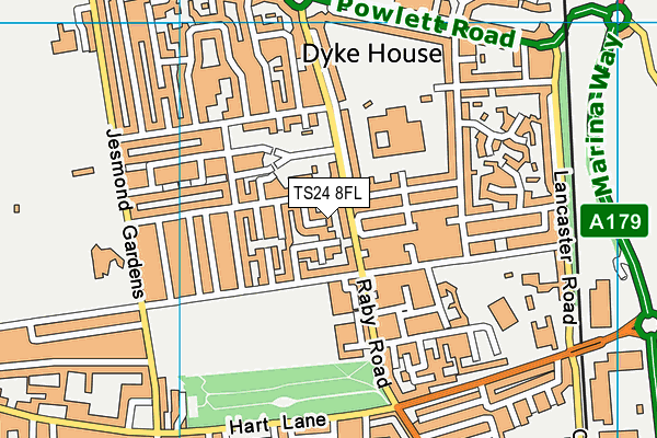 TS24 8FL map - OS VectorMap District (Ordnance Survey) TS24 8FL map - OS VectorMap District (Ordnance Survey)