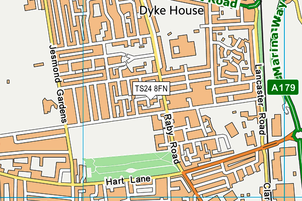 TS24 8FN map - OS VectorMap District (Ordnance Survey) TS24 8FN map - OS VectorMap District (Ordnance Survey)