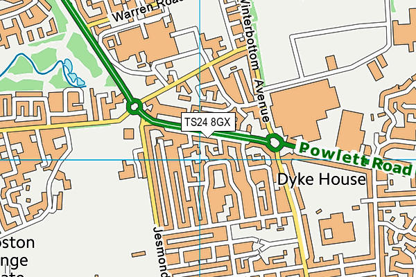 TS24 8GX map - OS VectorMap District (Ordnance Survey) TS24 8GX map - OS VectorMap District (Ordnance Survey)