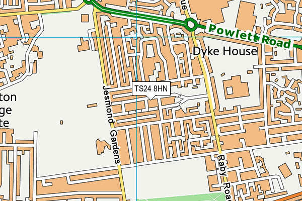TS24 8HN map - OS VectorMap District (Ordnance Survey) TS24 8HN map - OS VectorMap District (Ordnance Survey)