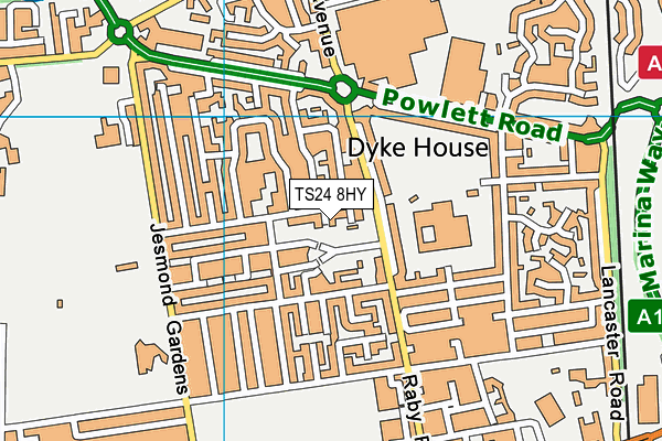 TS24 8HY map - OS VectorMap District (Ordnance Survey) TS24 8HY map - OS VectorMap District (Ordnance Survey)