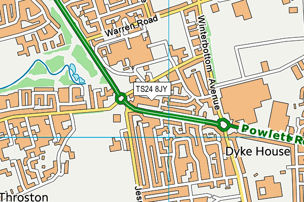 TS24 8JY map - OS VectorMap District (Ordnance Survey) TS24 8JY map - OS VectorMap District (Ordnance Survey)