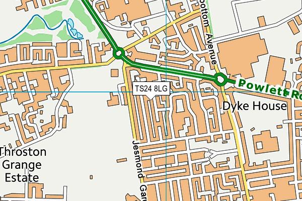 TS24 8LG map - OS VectorMap District (Ordnance Survey) TS24 8LG map - OS VectorMap District (Ordnance Survey)