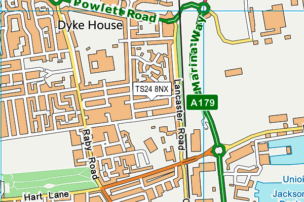 TS24 8NX map - OS VectorMap District (Ordnance Survey) TS24 8NX map - OS VectorMap District (Ordnance Survey)