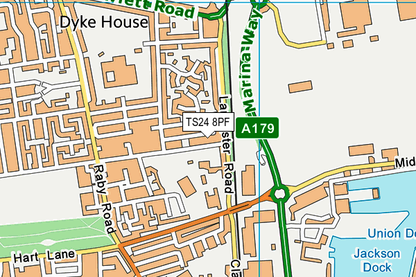 TS24 8PF map - OS VectorMap District (Ordnance Survey) TS24 8PF map - OS VectorMap District (Ordnance Survey)