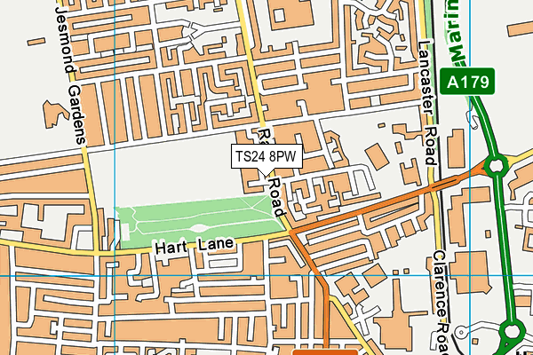 TS24 8PW map - OS VectorMap District (Ordnance Survey) TS24 8PW map - OS VectorMap District (Ordnance Survey)