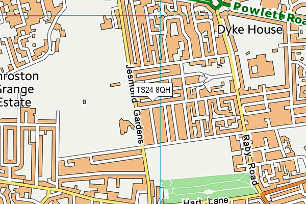 TS24 8QH map - OS VectorMap District (Ordnance Survey) TS24 8QH map - OS VectorMap District (Ordnance Survey)