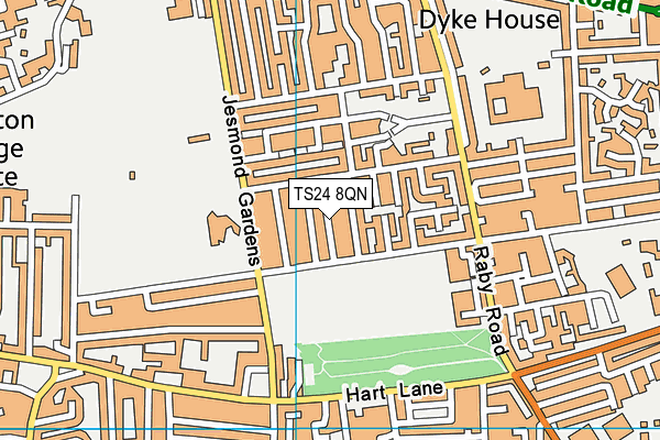 TS24 8QN map - OS VectorMap District (Ordnance Survey)