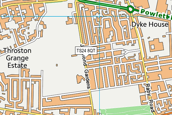 TS24 8QT map - OS VectorMap District (Ordnance Survey) TS24 8QT map - OS VectorMap District (Ordnance Survey)