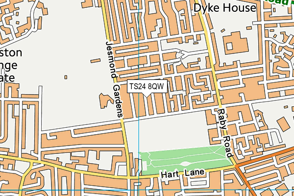 TS24 8QW map - OS VectorMap District (Ordnance Survey) TS24 8QW map - OS VectorMap District (Ordnance Survey)