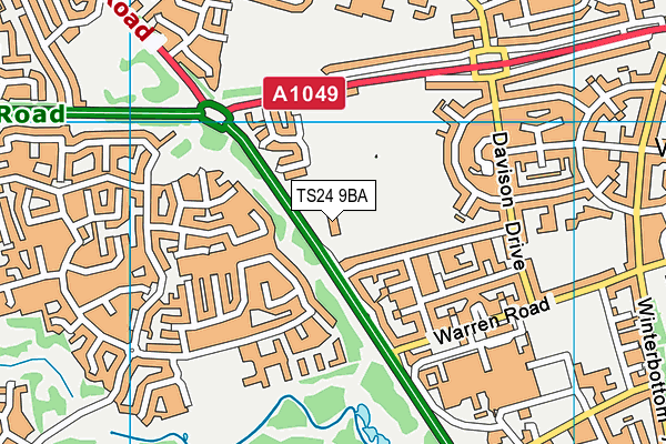 TS24 9BA map - OS VectorMap District (Ordnance Survey) TS24 9BA map - OS VectorMap District (Ordnance Survey)