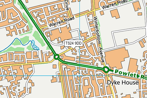 TS24 9DD map - OS VectorMap District (Ordnance Survey) TS24 9DD map - OS VectorMap District (Ordnance Survey)