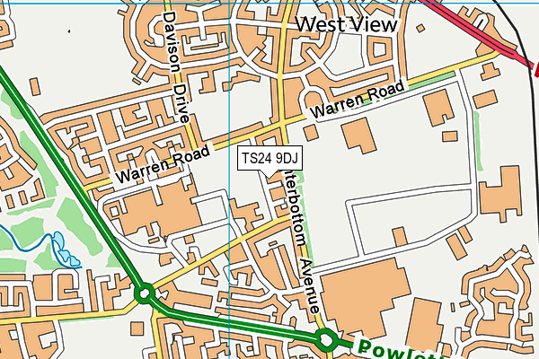 TS24 9DJ map - OS VectorMap District (Ordnance Survey) TS24 9DJ map - OS VectorMap District (Ordnance Survey)