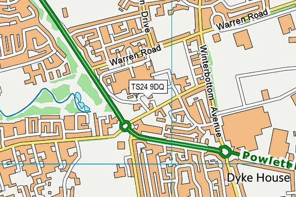 TS24 9DQ map - OS VectorMap District (Ordnance Survey) TS24 9DQ map - OS VectorMap District (Ordnance Survey)