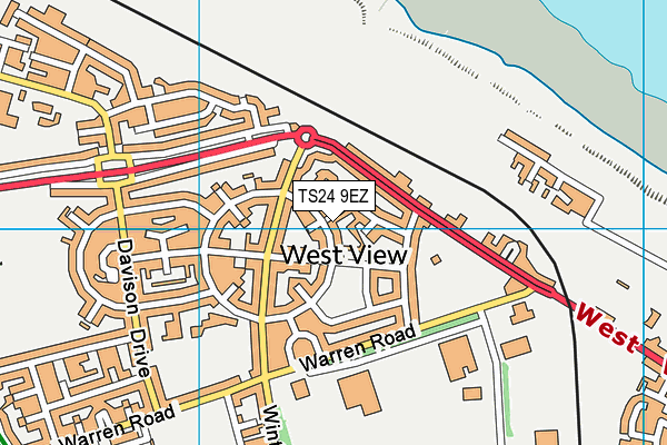 TS24 9EZ map - OS VectorMap District (Ordnance Survey) TS24 9EZ map - OS VectorMap District (Ordnance Survey)