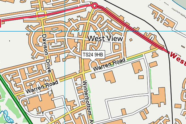 TS24 9HB map - OS VectorMap District (Ordnance Survey) TS24 9HB map - OS VectorMap District (Ordnance Survey)