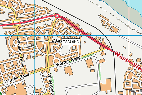 TS24 9HG map - OS VectorMap District (Ordnance Survey) TS24 9HG map - OS VectorMap District (Ordnance Survey)