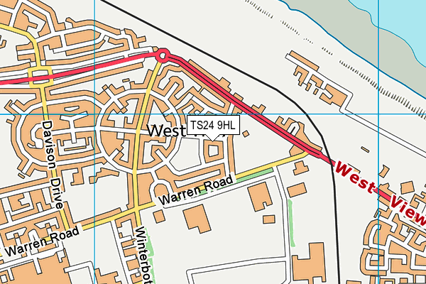 TS24 9HL map - OS VectorMap District (Ordnance Survey) TS24 9HL map - OS VectorMap District (Ordnance Survey)