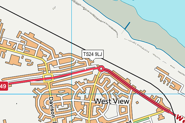 TS24 9LJ map - OS VectorMap District (Ordnance Survey) TS24 9LJ map - OS VectorMap District (Ordnance Survey)