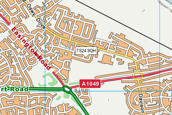TS24 9QH map - OS VectorMap District (Ordnance Survey) TS24 9QH map - OS VectorMap District (Ordnance Survey)