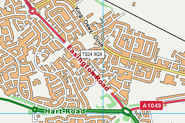 TS24 9QX map - OS VectorMap District (Ordnance Survey)