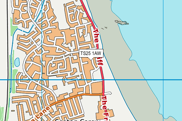 TS25 1AW map - OS VectorMap District (Ordnance Survey) TS25 1AW map - OS VectorMap District (Ordnance Survey)