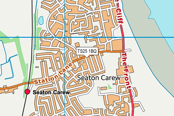 TS25 1BQ map - OS VectorMap District (Ordnance Survey)
