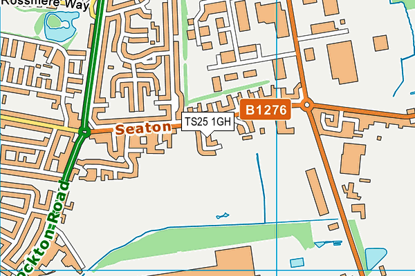 TS25 1GH map - OS VectorMap District (Ordnance Survey) TS25 1GH map - OS VectorMap District (Ordnance Survey)